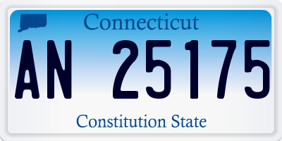 CT license plate AN25175