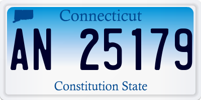CT license plate AN25179