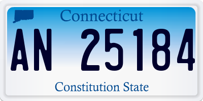 CT license plate AN25184
