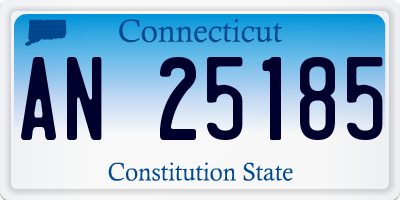 CT license plate AN25185