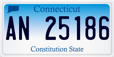 CT license plate AN25186