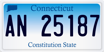 CT license plate AN25187