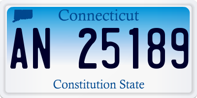 CT license plate AN25189