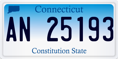 CT license plate AN25193