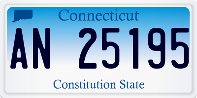 CT license plate AN25195