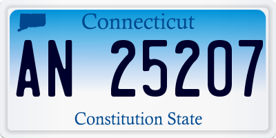 CT license plate AN25207