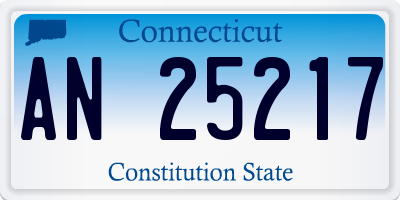 CT license plate AN25217