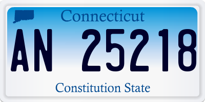 CT license plate AN25218