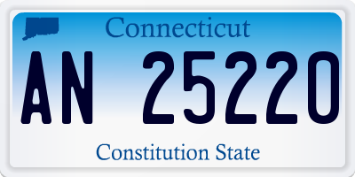 CT license plate AN25220