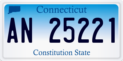 CT license plate AN25221