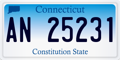 CT license plate AN25231