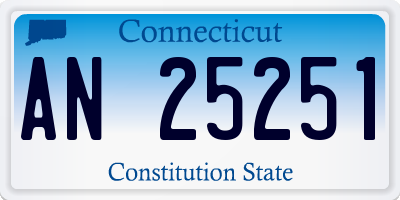 CT license plate AN25251