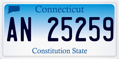 CT license plate AN25259