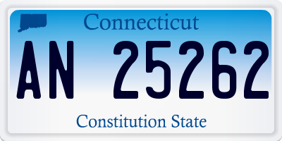 CT license plate AN25262