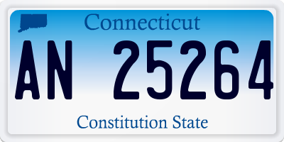 CT license plate AN25264