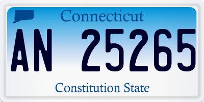 CT license plate AN25265