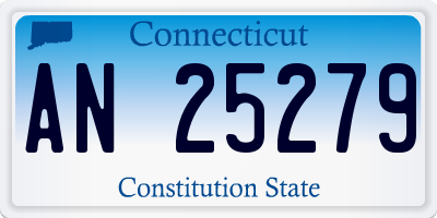 CT license plate AN25279