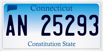 CT license plate AN25293