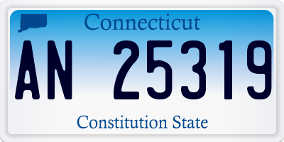 CT license plate AN25319