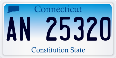 CT license plate AN25320