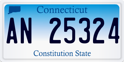 CT license plate AN25324