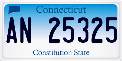CT license plate AN25325