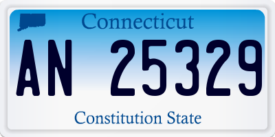 CT license plate AN25329