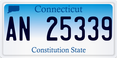 CT license plate AN25339