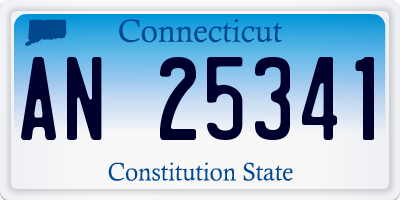 CT license plate AN25341
