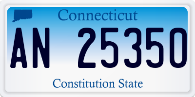 CT license plate AN25350