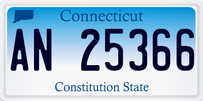 CT license plate AN25366