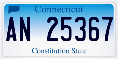 CT license plate AN25367