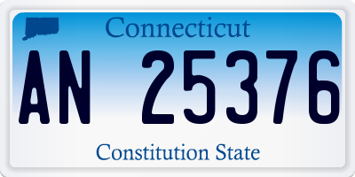 CT license plate AN25376