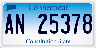 CT license plate AN25378