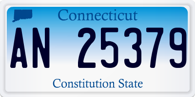 CT license plate AN25379