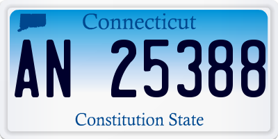 CT license plate AN25388
