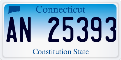 CT license plate AN25393