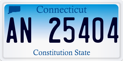CT license plate AN25404