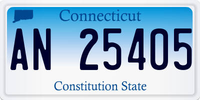CT license plate AN25405