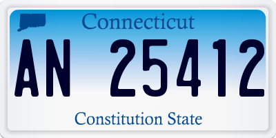 CT license plate AN25412