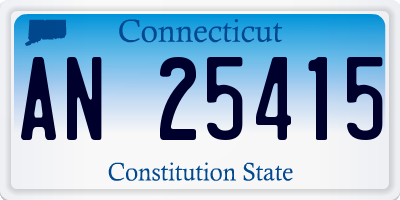 CT license plate AN25415