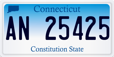 CT license plate AN25425