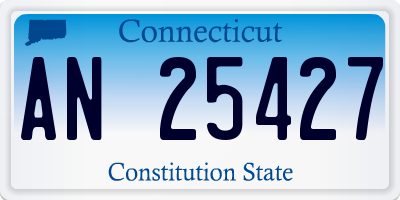 CT license plate AN25427