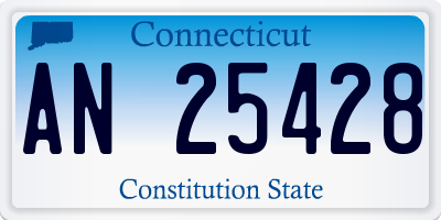 CT license plate AN25428