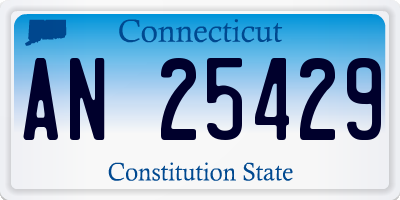 CT license plate AN25429