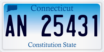 CT license plate AN25431