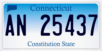 CT license plate AN25437
