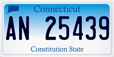 CT license plate AN25439