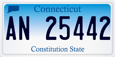 CT license plate AN25442