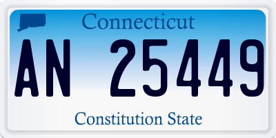 CT license plate AN25449